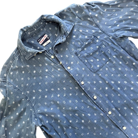 johnnie-O Other - Johnnie-O Hangin' Out Darcy Indigo Blue Button Down Shirt Large Casual Beachy